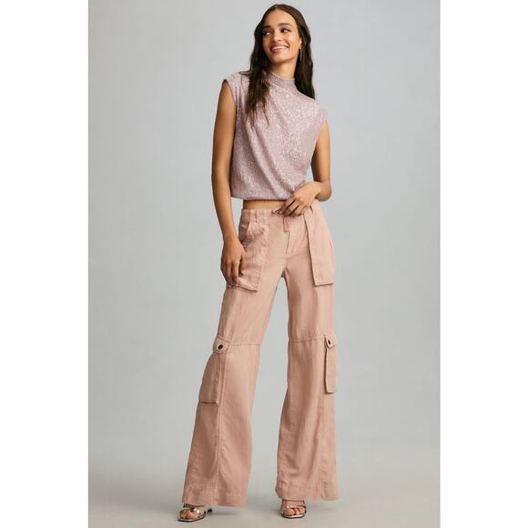 NWT Pilcro Silky Cargo Pants - Size 10 - Picture 1 of 6